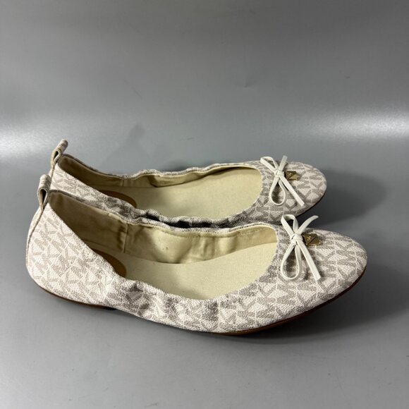 New MICHAEL MICHAEL KORS Juliette Logo Ballet Flat, Size 10 M - Picture 3 of 16
